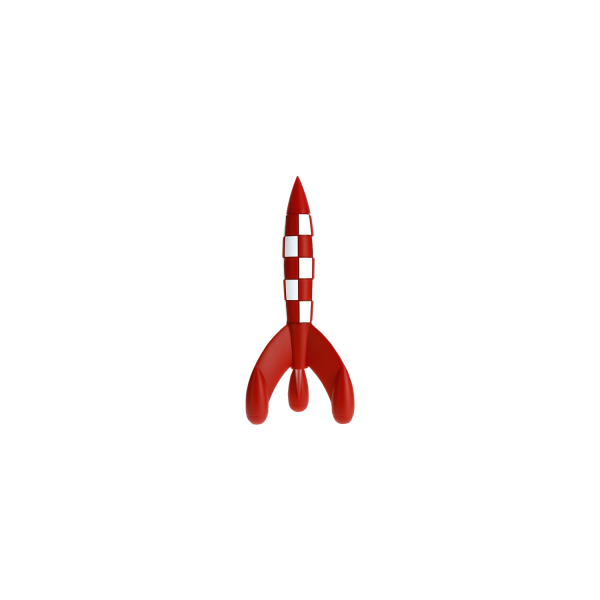 Tintin rocket 17cm موشک تن تن 17سانتی متر