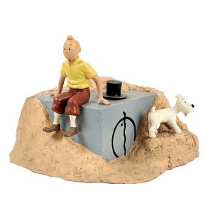 مجسمه Tintin La porte du tombeau de Kih-Oskh، مجسمه کلکسیونی تنتن در مصر، Tintin Kih-Oskh statue