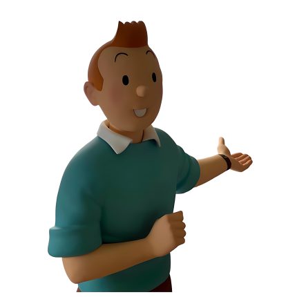 فیگور تن‌ تن Hergé – Statue Tintin et Milou C’est merveilleux – Fariboles