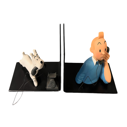 جا کتابی تن‌ تن و میلو با تلفن Serre-livres Tintin et Milou telephone