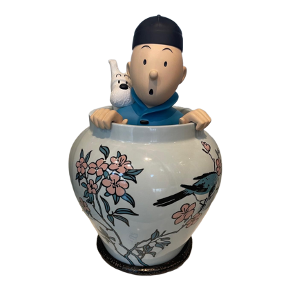 فیگور تن‌ تن Figurine en résine inspirée des Aventures de Tintin Le lotus bleu