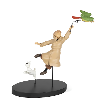 Tintin , Milou et le perroquet