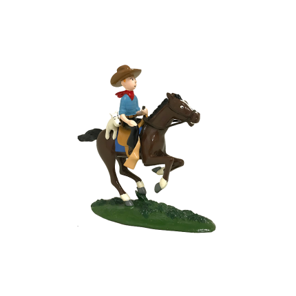 فیگور تن‌ تن Tintin cow-boy et Milou a cheval Pixi