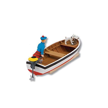 فیگور تن‌ تن Barque a moteur Tintin, et Milou Atelier Plastoy 24 cm
