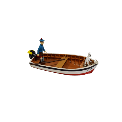 فیگور تن‌ تن Barque a moteur Tintin, et Milou Atelier Plastoy 24 cm