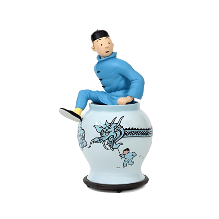 فیگور تن‌ تن Tintin sortant de la potiche 33 cm