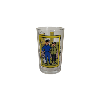 لیوان تن تن Tintin Glass Lotus Bleu 1994