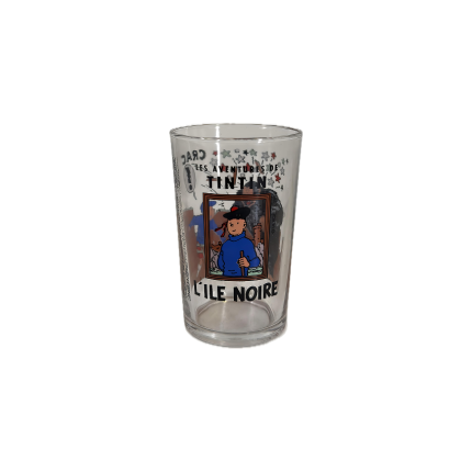لیوان تن تن Tintin Glass Lile Noire 1994