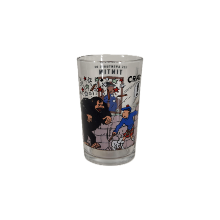 لیوان تن تن Tintin Glass Lile Noire 1994