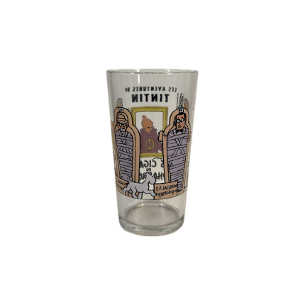 لیوان تن تن Tintin Large Glass Cigars Du Pharaon 1994