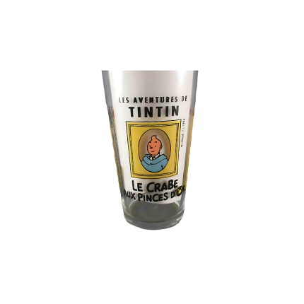 لیوان تن تن Tintin Large Glass Le Crabe Aux Pinces D'or 1994