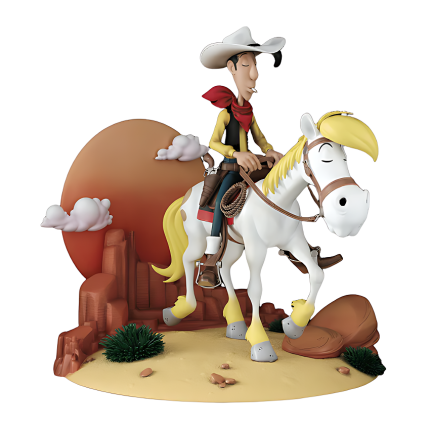 فیگور لاکی لوک Lucky Luke & Jolly Jumper 75th