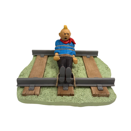 فیگور تن تن Figurine Tintin attaché sur rail St Emett 50 ex