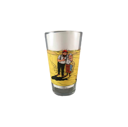 لیوان تن تن Tintin Large Glass Le Crabe Aux Pinces D'or 1994