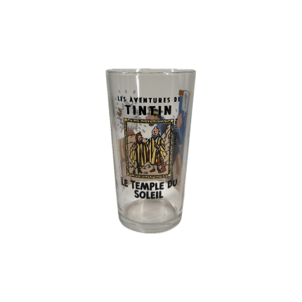 لیوان تن تن Tintin Large Glass Le Temple Du Soleil 1994