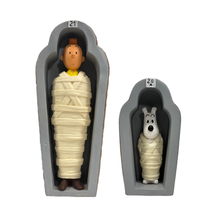 فیگور تن تن Figurine Tintin en Milou Sarcofaag St Emett